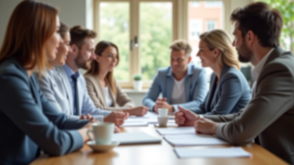 Verwandte sitzen zusammen und besprechen ein Dokument am Tisch