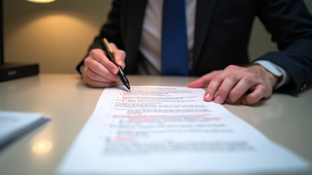 Testament mit Durchstreichungen und handschriftlichen Korrektionen, rotes Warnzeichen